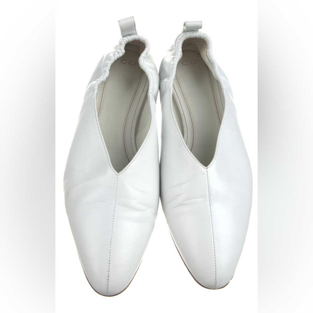 Co White Leather Ballet Flats Size 37 1/2